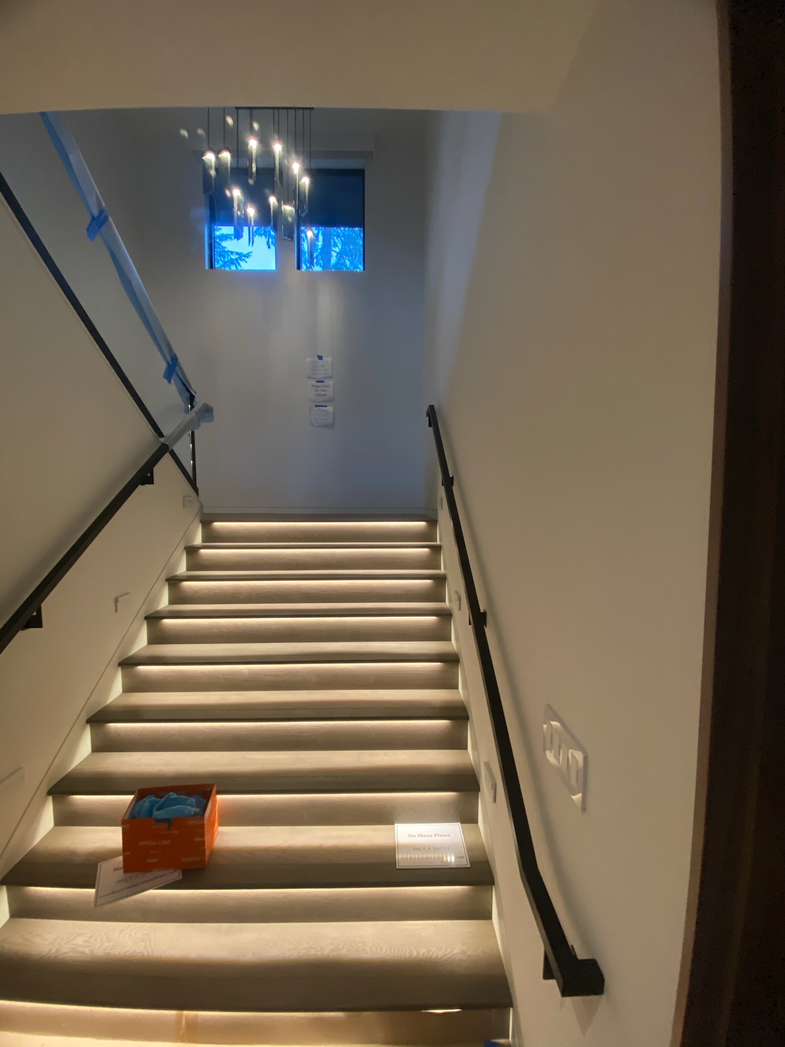 Residential LED stair lighting installation by Elite Electric