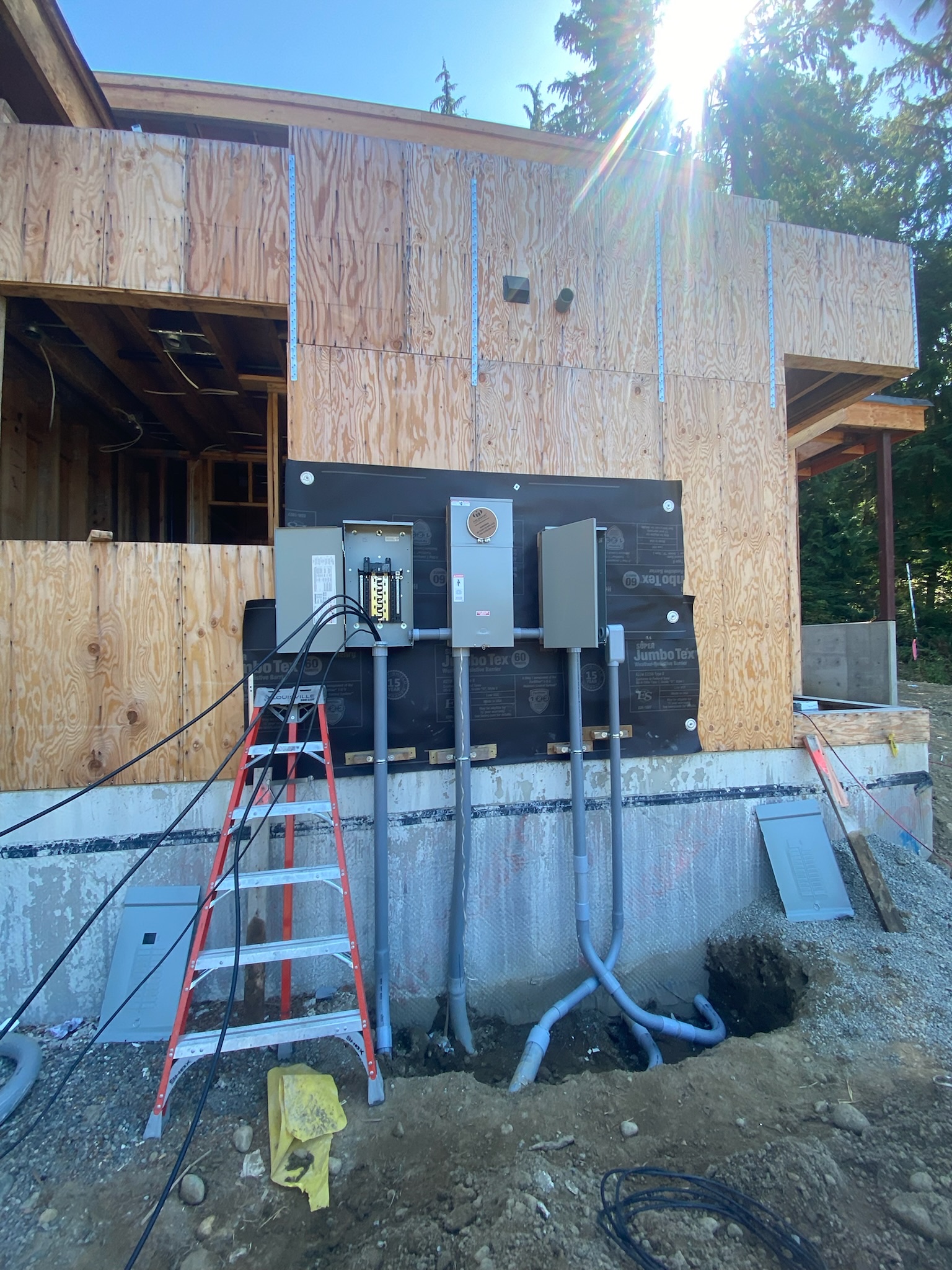 New construction electrical rough-in wiring by Elite Electric